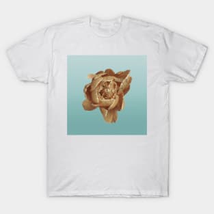 Peony - Neutral Floral and Blue Ombre T-Shirt